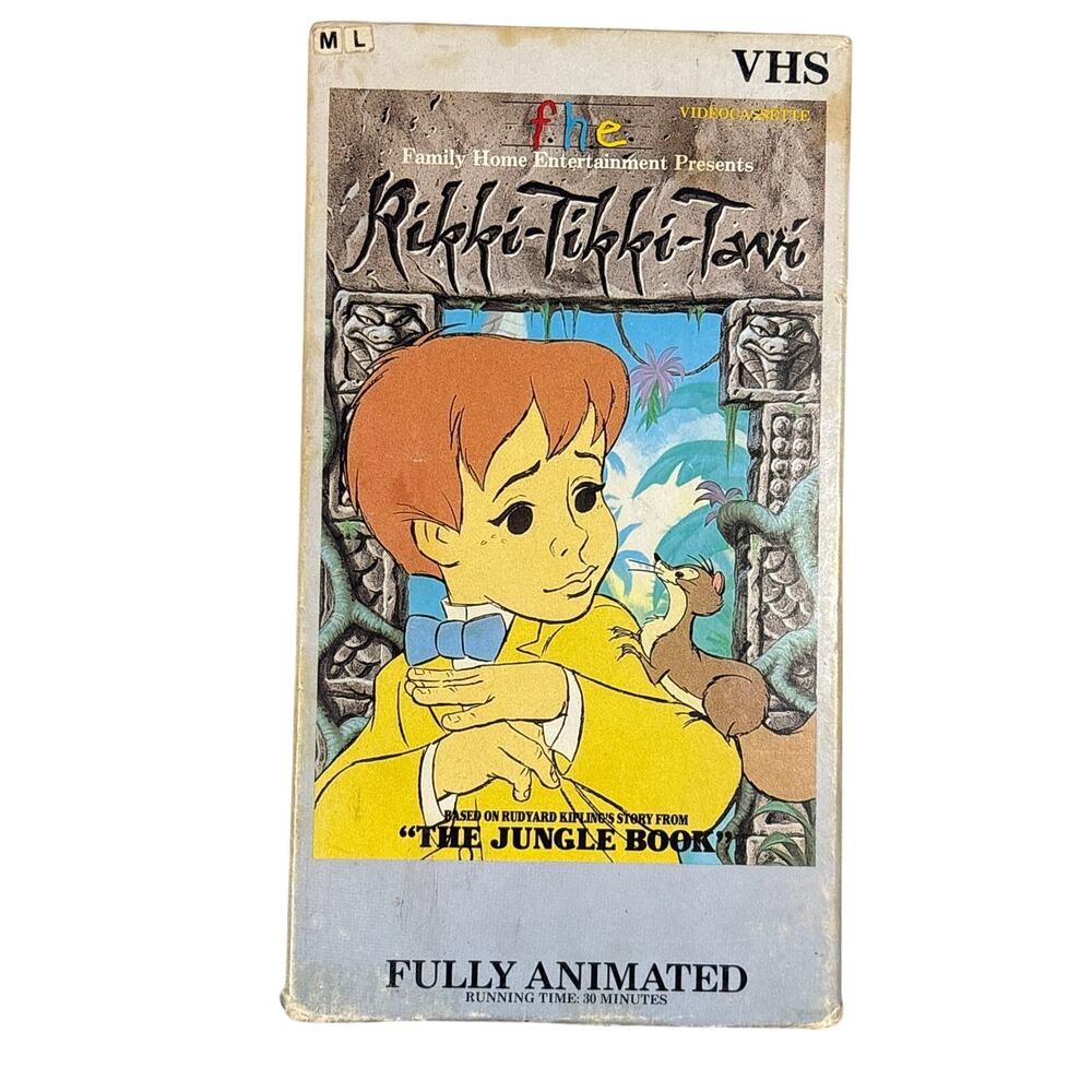 Family Home Entertainment Rikki-Tikki-Tavi VHS Tape NR 1975 Chuck Jones NTSC